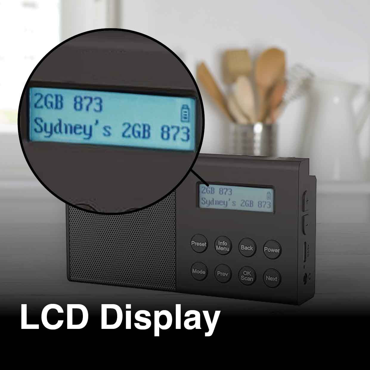 Laser DAB Plus FM Portable Radio with Bluetooth