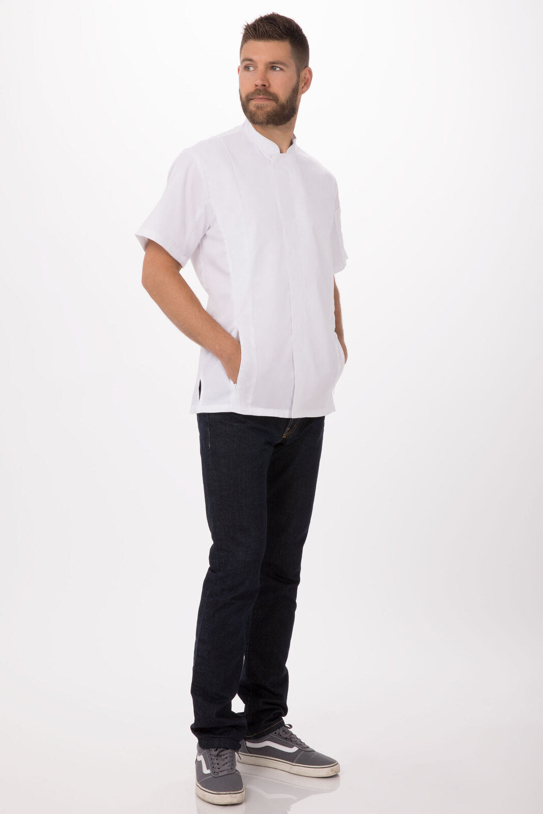 Bristol Signature Men's Series White L Chef Jacket By Chef Works