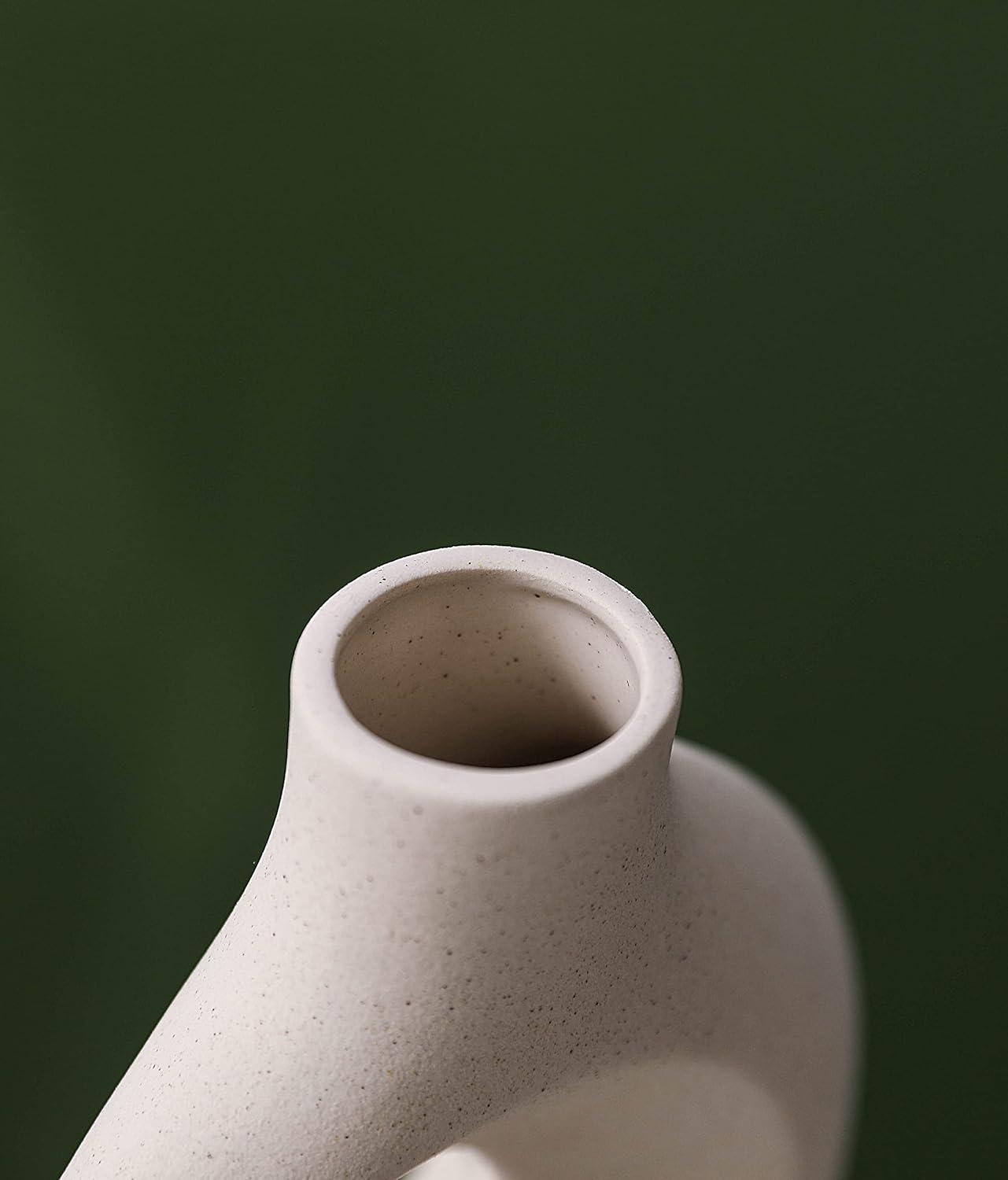Ceramic Set of 2 White Vases
