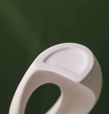 Ceramic Set of 2 White Vases