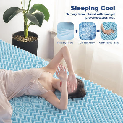 King Mattress Topper Memory Foam 7-Zone 8cm