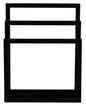 Nobu Solid Mahogany Timber Towel Stand (Black)