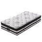 KINGSTON SLUMBER Luxury 34cm Single Mattress, Medium Firm, Euro Top, 5-Zone Pocket Spring Foam