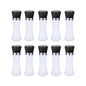 10x 180ml Glass Salt or Pepper Grinder 18cm - Adjustable Ceramic Core Tall Mill