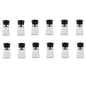 Kitchee 12x 150ml Glass Salt Pepper Grinder 13cm - Adjustable Ceramic Core