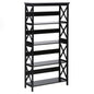 Sarantino Daphne 5-tier Cross Panel Bookshelf