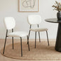 White Whisper Teddy Fabric Dining Duo