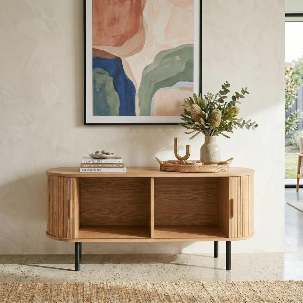 Ripple Sideboard with Sliding Doors — Earthy Elegance Redefined