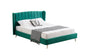Vienna Peacock Green Velvet Bed - Queen