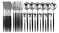 Deluxe Cutlery Set - Black & Silver