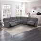 Large Sectional Corner Modular Lounge Suite in Fabric with Electric Recliner