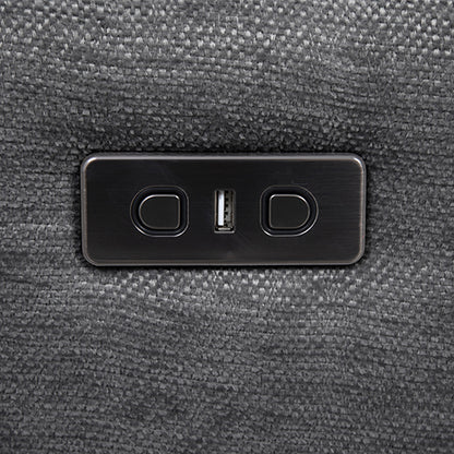 Large Sectional Corner Modular Lounge Suite in Fabric with Electric Recliner