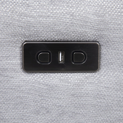 Large Sectional Corner Modular Lounge Suite in Fabric with Electric Recliner