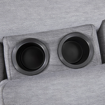 Large Sectional Corner Modular Lounge Suite in Fabric with Electric Recliner