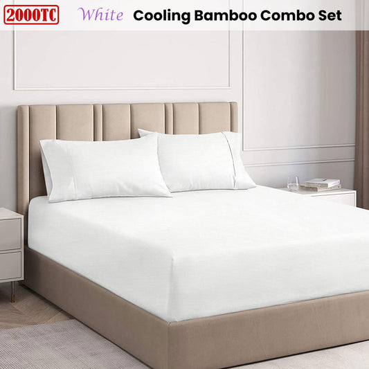 Ramesses White 2000TC Cooling Bamboo Combo Set Single