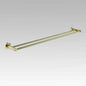 Luxurious Brushed Gold Stainless Steel 304 Towel Rack Rail - Double Bar 800mm
