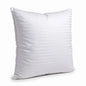 100% Cotton European Pillowcase 400 Thread Count Hotel Quality - Striped White (65x65cm
