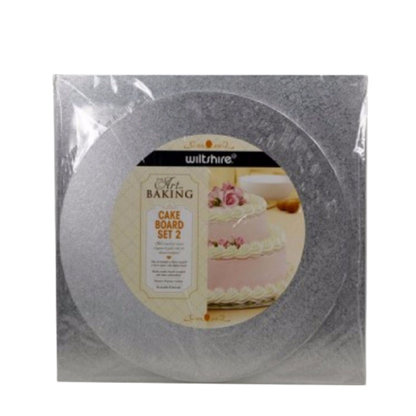 Set of 2 WILTSHIRE Cake Board Art of Baking Wooden Approved Food Grade Reusable