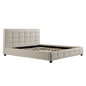 King PU Leather Deluxe Bed Frame White