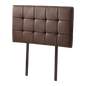 PU Leather Single Bed Deluxe Headboard Bedhead - Brown