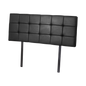 PU Leather Double Bed Deluxe Headboard Bedhead - Black