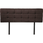 PU Leather Double Bed Deluxe Headboard Bedhead - Brown