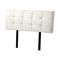 PU Leather Double Bed Deluxe Headboard Bedhead - White