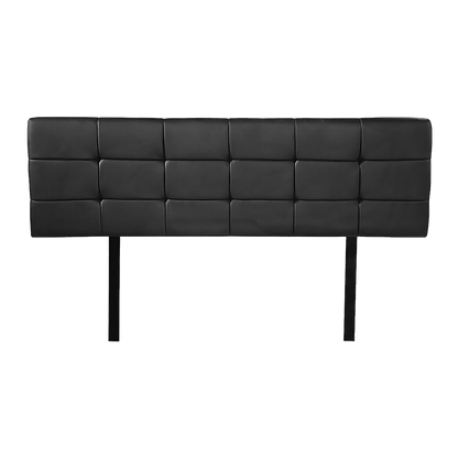 PU Leather Queen Bed Deluxe Headboard Bedhead - Black