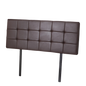 PU Leather Queen Bed Deluxe Headboard Bedhead - Brown
