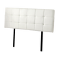PU Leather Queen Bed Deluxe Headboard Bedhead - White