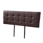 PU Leather King Bed Deluxe Headboard Bedhead - Brown