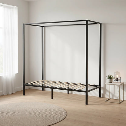 4 Four Poster Single Bed Frame