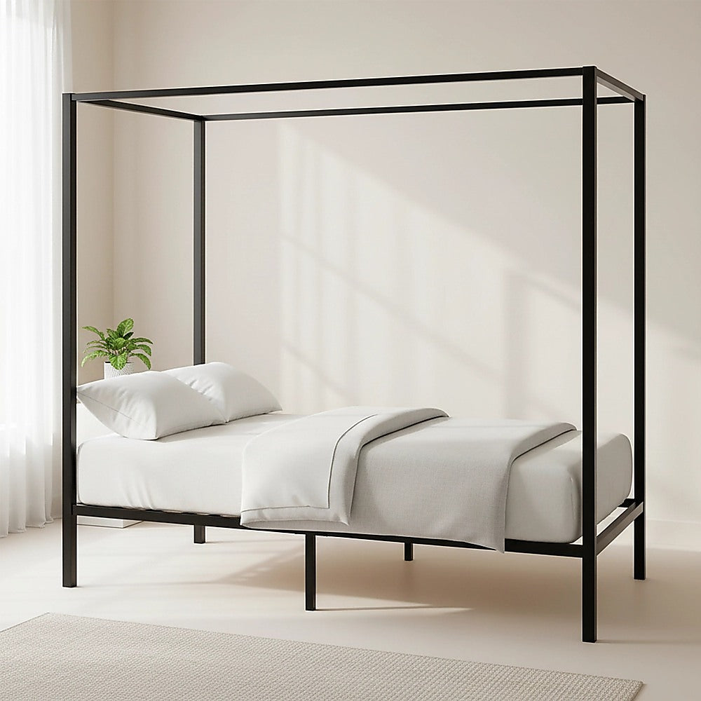 4 Four Poster Single Bed Frame