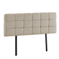 Linen Fabric King Bed Deluxe Headboard Bedhead - Beige