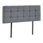 Linen Fabric Double Bed Deluxe Headboard Bedhead - Grey
