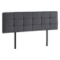 Linen Fabric King Bed Deluxe Headboard Bedhead - Grey