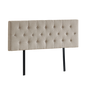 Linen Fabric Queen Bed Deluxe Headboard Bedhead - Beige