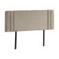 Linen Fabric King Bed Deluxe Headboard Bedhead - Beige