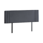 Linen Fabric King Bed Deluxe Headboard Bedhead - Grey