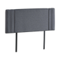 Linen Fabric Double Bed Deluxe Headboard Bedhead - Grey