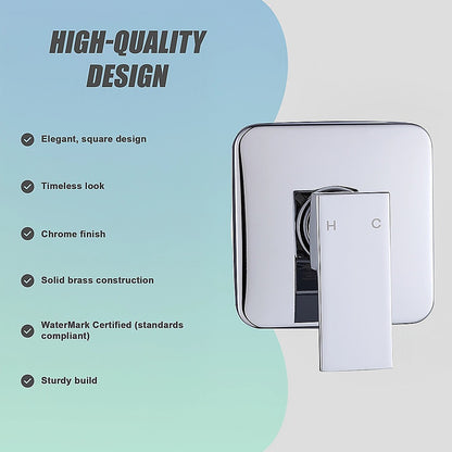 Shower Bath Mixer Tap Bathroom WATERMARK Approved - Chrome