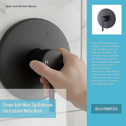 Shower Bath Mixer Tap Bathroom Electroplated Matte Black