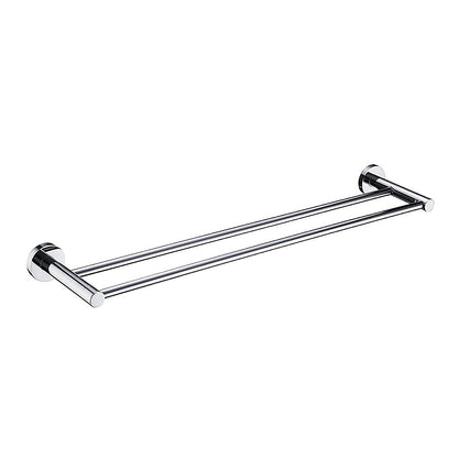 Double Classic Chrome Towel Bar Rail Bathroom
