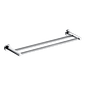 Double Classic Chrome Towel Bar Rail Bathroom