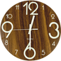 Glow In Dark Wall Clock Luminous Quartz Quiet Wooden Home Decor 30cm
