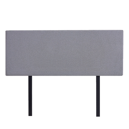 Linen Fabric Queen Bed Deluxe Headboard Bedhead - Slate Ash