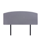 Linen Fabric Queen Bed Curved Headboard Bedhead - Slate Ash