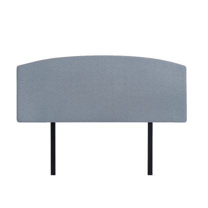 Linen Fabric Queen Bed Curved Headboard Bedhead - Berlin Blue