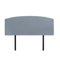 Linen Fabric Queen Bed Curved Headboard Bedhead - Berlin Blue