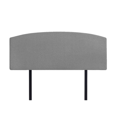 Linen Fabric Queen Bed Curved Headboard Bedhead - Night Ash